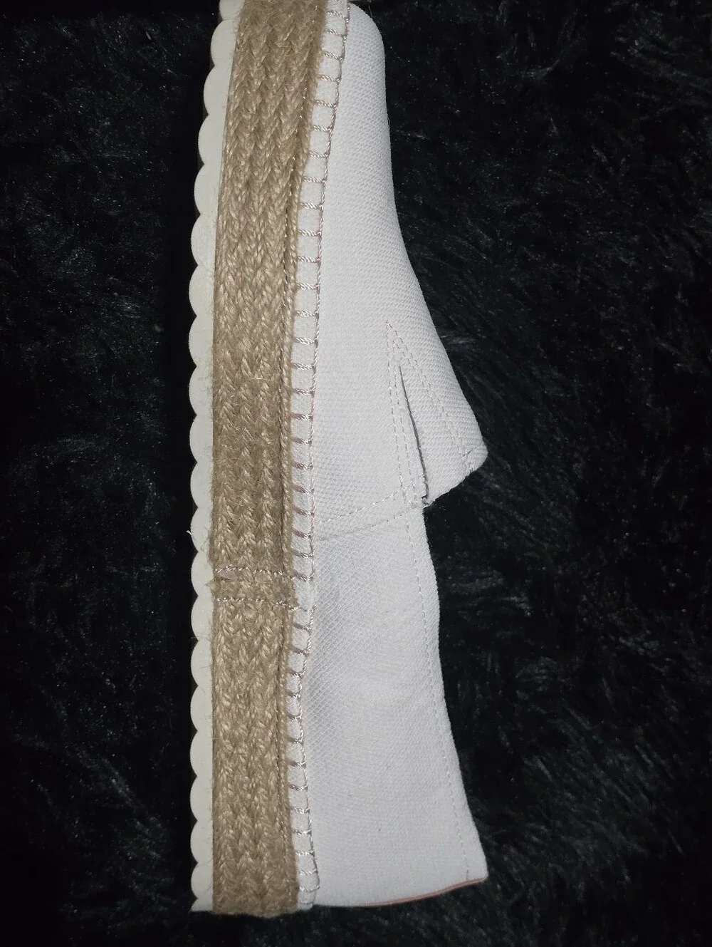 Dr. Scholl's Sunray White Canvas Espadrille Platform Slip-On Ladies Size 9.5